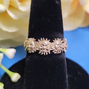 Sterling silver sun ring